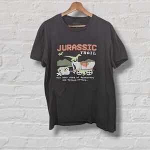 Jurassic Trail Men's Funny T-shirt Classic Retro Old School Gaming Size L 🦖🦕🪦